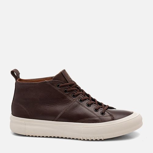 Bota Casual Esporte Fino com Amarração Feito em Couro Floater Palmilha Anatômica Solado Borracha Gel Masculino Milano Café 14235