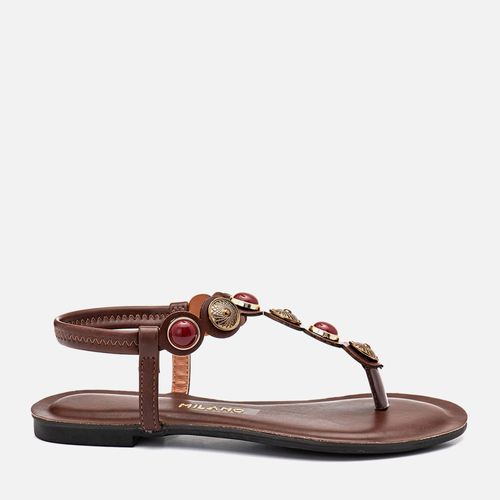 Rasteiras-flats Feminino Milano Marrom 14337