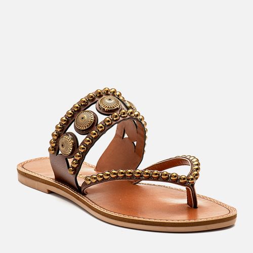 Rasteiras-flats Feminino Milano Marrom 14349