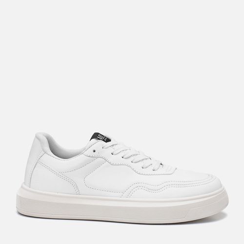 Sapatênis ou Tênis Casual Linha Green Napa Sintético com Amarração Anatômica Amortecedor Dual Gel Super Macio Conforto Masculino Milano Branco 13918
