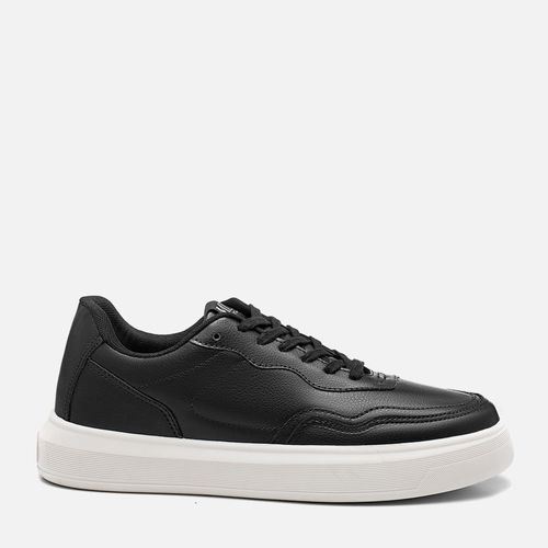 Sapatênis ou Tênis Casual Linha Green Napa Sintético com Amarração Anatômica Amortecedor Dual Gel Super Macio Conforto Masculino Milano Preto 13918