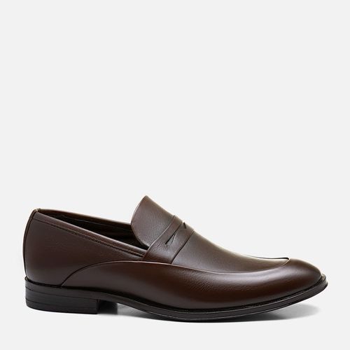 Sapato Social tipo Loafer Clássico sem Amarração Feito em Couro Macio Napa Soft Solado Borracha Gel Masculino Milano Dark Chocolate 13646