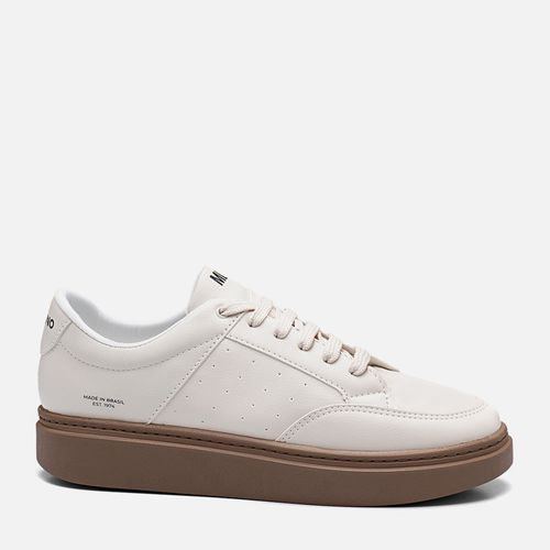Sapatênis ou Tênis Casual Linha Green Alternativo Feito em Tecido com Amarração Masculino Milano Off White 13402