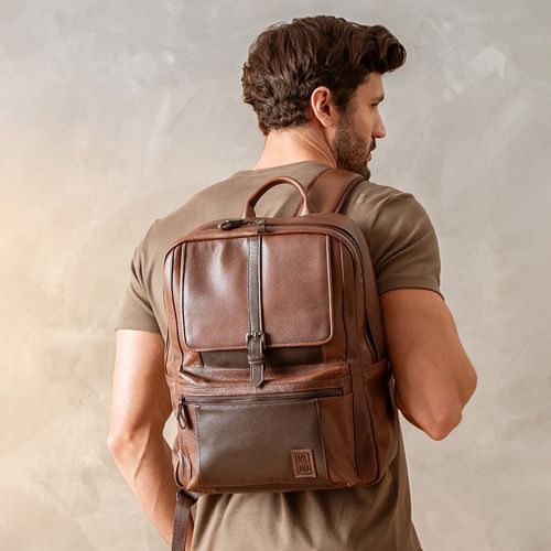 Mochila Masculinas Milano Conhaque/cafe 13941