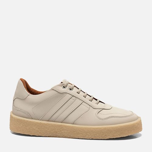 Tênis Casual sem Amarração Feito em Couro Macio Napa Plumê Soft Calce Prático Elástico Masculino Milano Gelo/gelo 14040