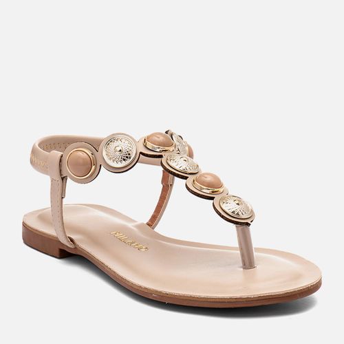 Rasteiras-flats Feminino Milano Bege 14337