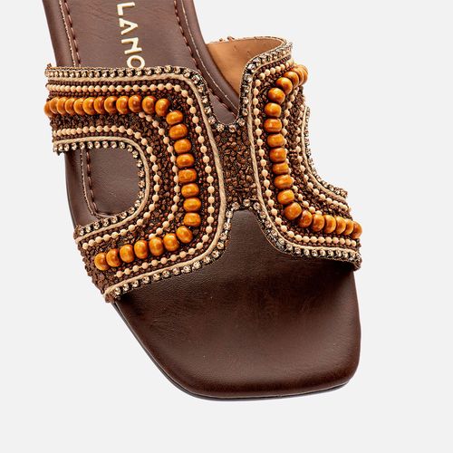 Rasteiras-flats Feminino Milano Marrom 14300
