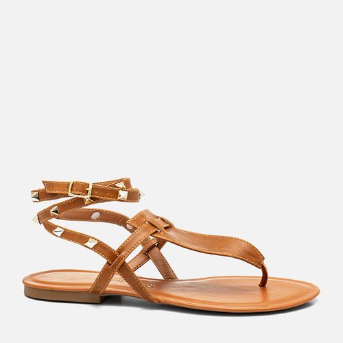 Rasteiras-flats Feminino Milano Caramelo 14343