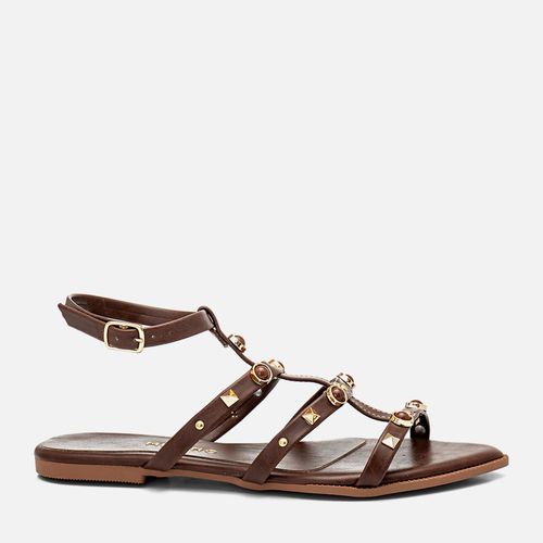 Rasteiras-flats Feminino Milano Marrom 14319