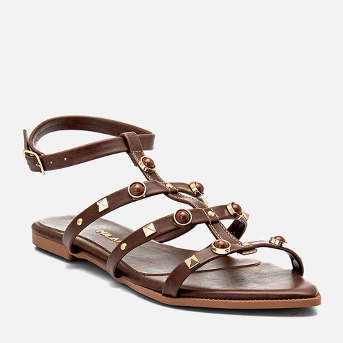 Rasteiras-flats Feminino Milano Marrom 14319