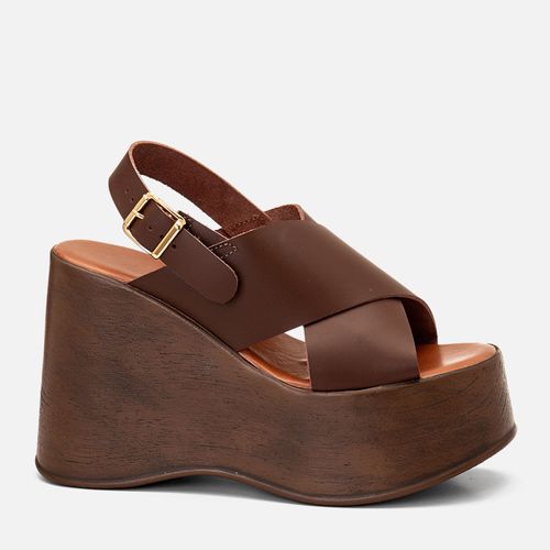 Plataforma Feminino Milano Marrom 14419