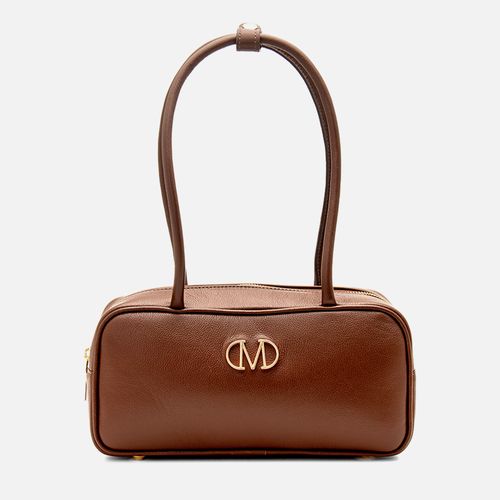 Bolsa Feita em Couro tipo Baguete ou Tote Retangular Média de Mão ou Ombro Feminina Milano Pinhão 14325