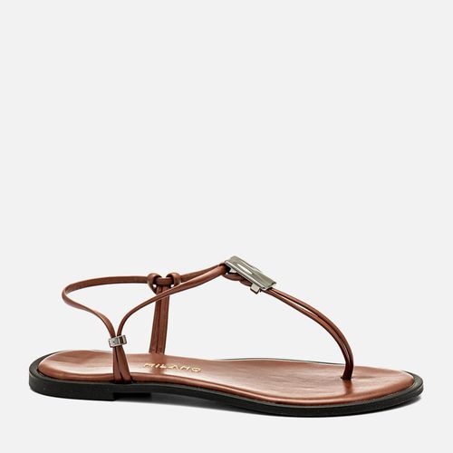 Rasteiras-flats Feminino Milano Marrom 14218