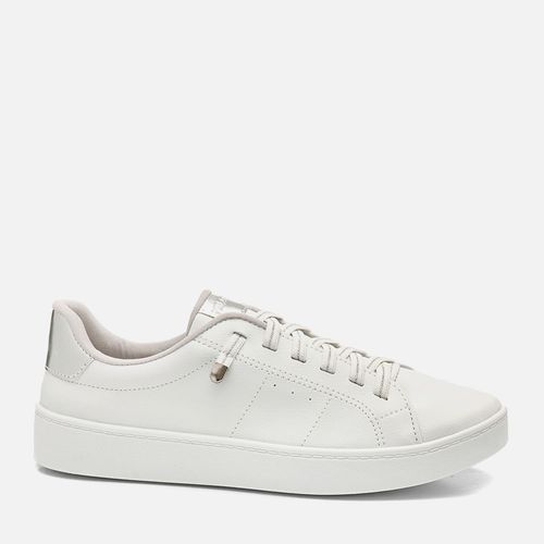 Tênis Design Esportivo com Sola Caixa e Calce Elástico Feminino Milano Branco 14354