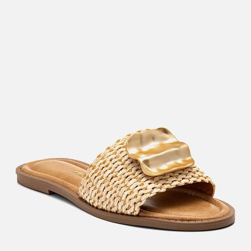 Rasteiras-flats Feminino Milano Bege 14377