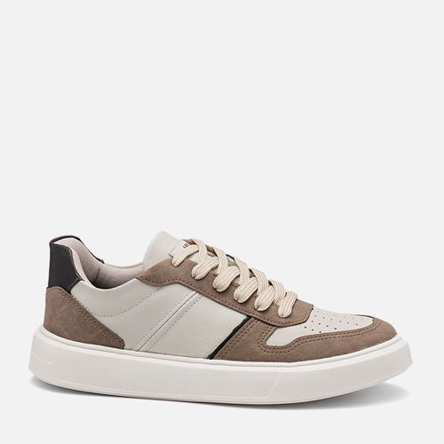 Tênis Casual Feito em Linha Green Tecido tipo Camurça e Napa Alternativa Masculino Milano Natural 14475