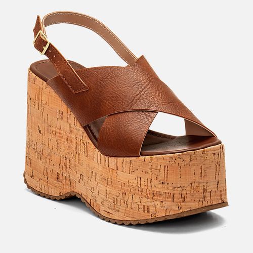 Plataforma Feminino Milano Marrom 14394