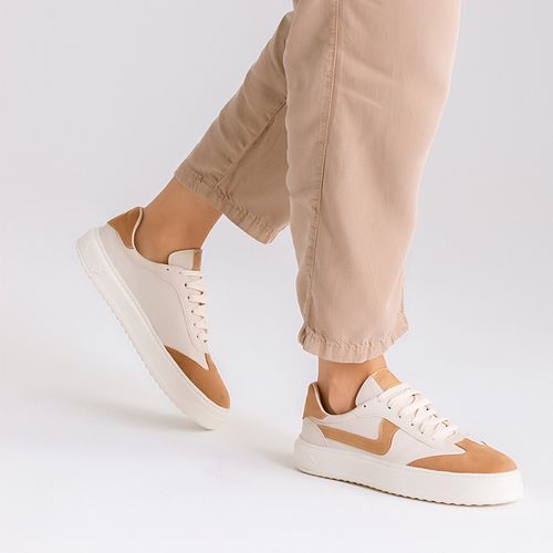 Tênis Design Esportivo Retro Sola Caixa Recortes Mix Cores e Texturas Feminino Milano Cinza 14431