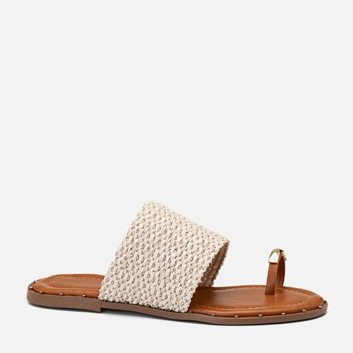 Rasteiras-flats Feminino Milano Off White 14445