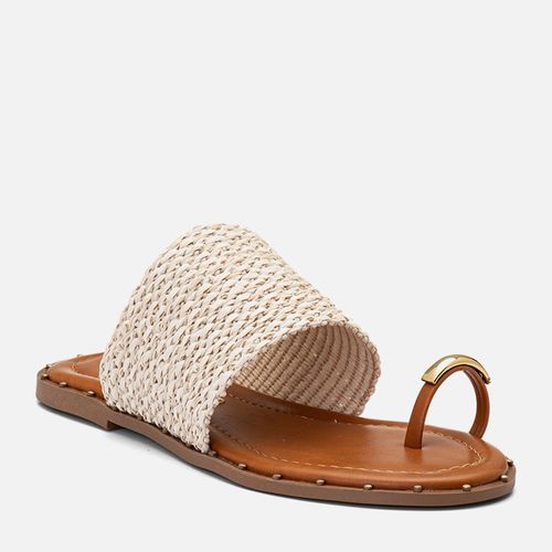 Rasteiras-flats Feminino Milano Off White 14445