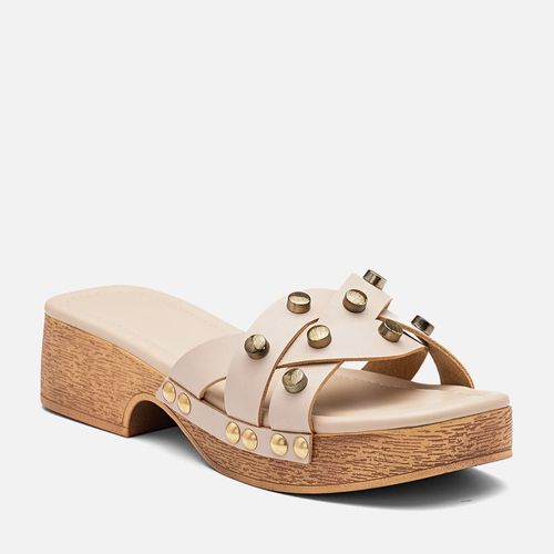 Tamanco Feminino Milano Bege 14459