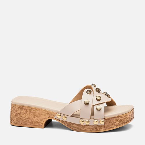 Tamanco Feminino Milano Bege 14459