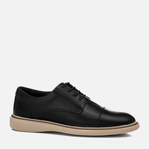 Sapato Casual Esporte Fino Feito em Couro Napa Soft Palmilha Anatômica Masculino Milano Preto 14558