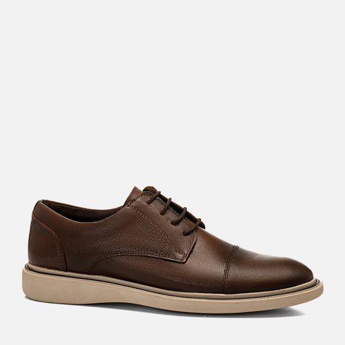 Sapato Casual Esporte Fino Feito em Couro Napa Soft Palmilha Anatômica Masculino Milano Caramelo 14558