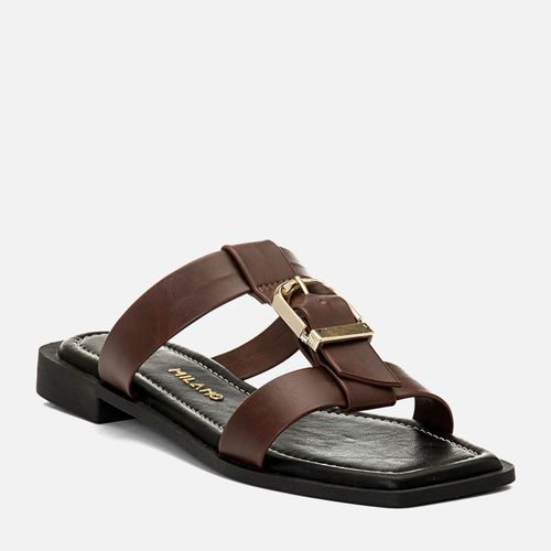 Rasteiras-flats Feminino Milano Marrom 14586