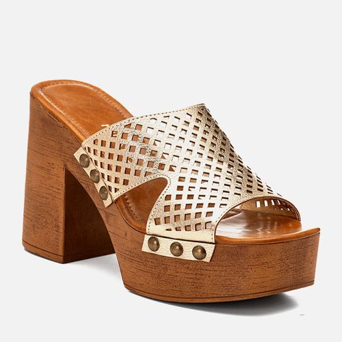 Plataforma Feminino Milano Ouro Light 14615