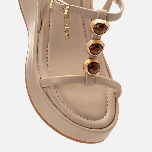 Plataforma Feminino Milano Bege 14495