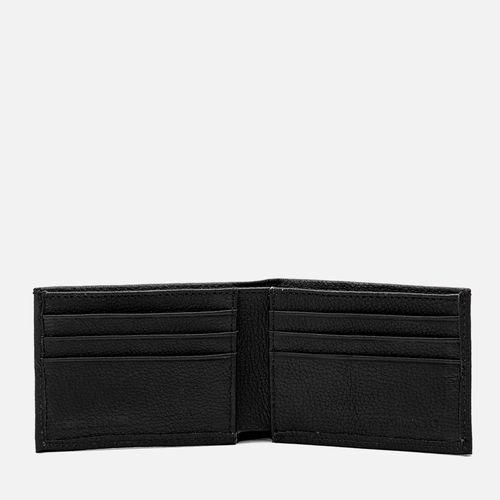 Carteira Masculina Couro Napa Soft Estampado 6 Porta Cartões 1 Porta Cédula Masculinas Milano Preto 14486