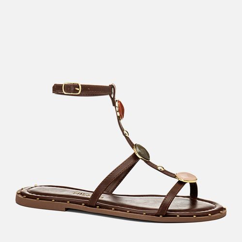 Rasteiras-flats Feminino Milano Marrom 14593