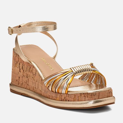 Plataforma Feminino Milano Ouro Light 14599