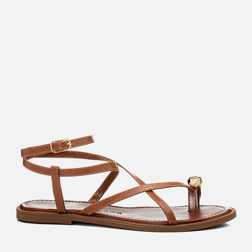 Rasteiras-flats Feminino Milano Caramelo 14656