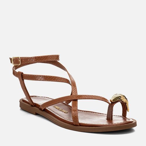 Rasteiras-flats Feminino Milano Caramelo 14656