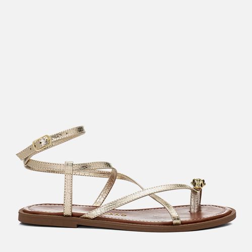 Rasteiras-flats Feminino Milano Ouro Light 14656
