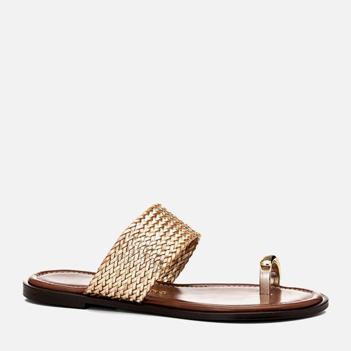 Rasteiras-flats Feminino Milano Ouro Light 14646