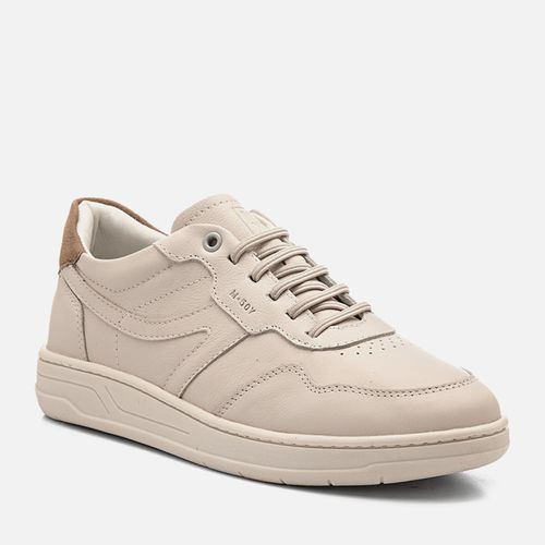 Sapatênis Feito em Couro Soft Plumê Elevação Aumenta Altura Fique + Alto Elevel Calce Elástico Masculino Milano Gelo/neve 14462