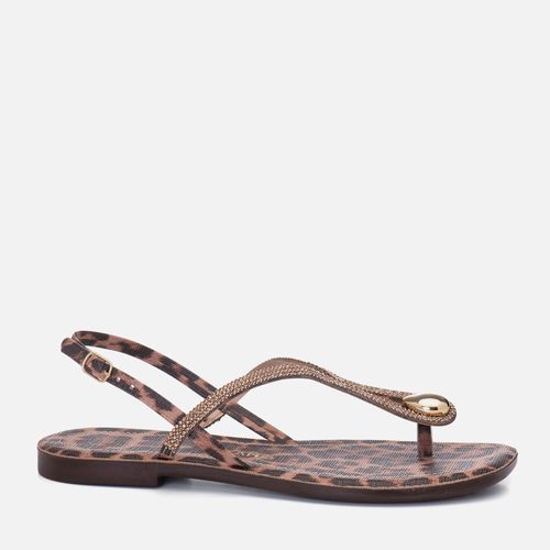 Rasteiras-flats Feminino Milano Onça 13881