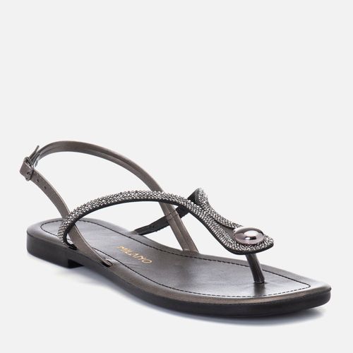Rasteiras-flats Feminino Milano Prata Velho 13881