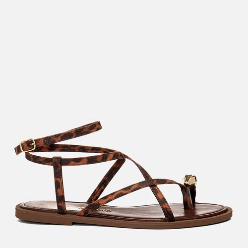 Rasteiras-flats Feminino Milano Onça 14656