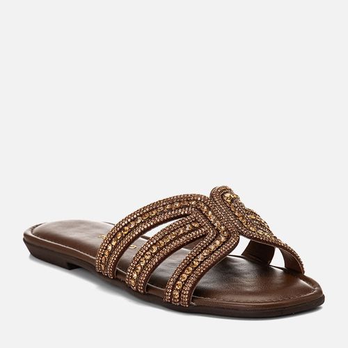 Rasteiras-flats Feminino Milano Café 14802