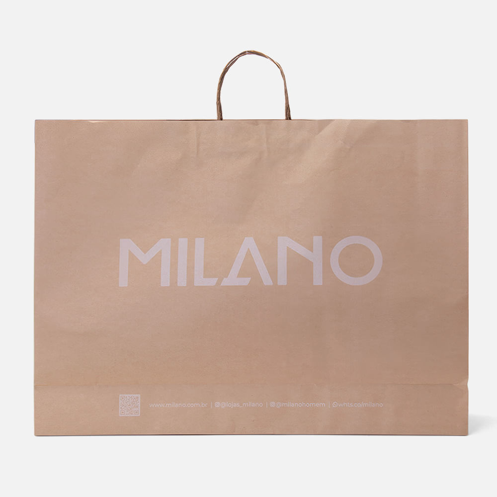 Kit 25 Sacolas Grandes para Botas Milano Kraft 12424 Outros