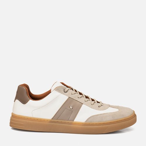 Sapatênis Casual Napa Alternativo MLNO Green Calce Fácil Masculino Milano Niquel/Branco/Areia/Taupe 14897