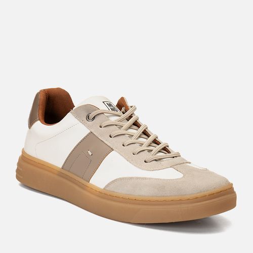 Sapatênis Casual Napa Alternativo MLNO Green Calce Fácil Masculino Milano Niquel/Branco/Areia/Taupe 14897