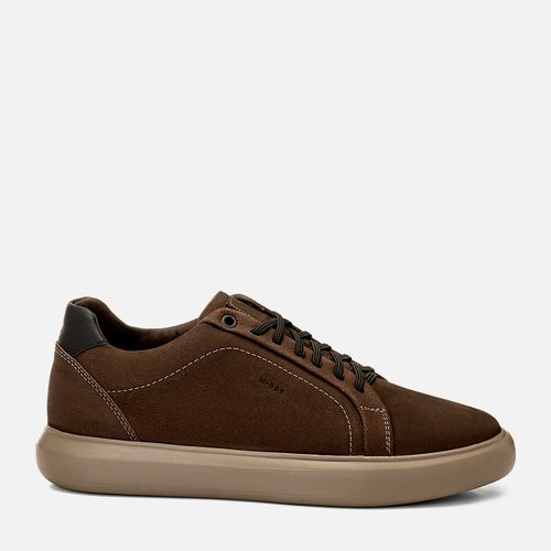 Tênis Casual com Amarração Feito em Couro Elevação Aumenta Altura Fique + Alto Elevel EVA Tech Ultra Leve Masculino Milano Tostado/Preto 14315